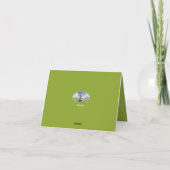 Carte Lapin de Pâques doux dans le paysage - (Dos)
