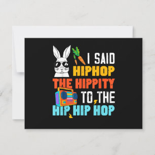 Carte Lapin de Pâques drôle Hip Hop Hippity Garçons Fill