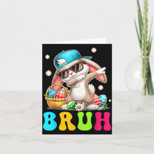 Carte Lapin de Pâques drôle qui fait le dabbing de Pâque