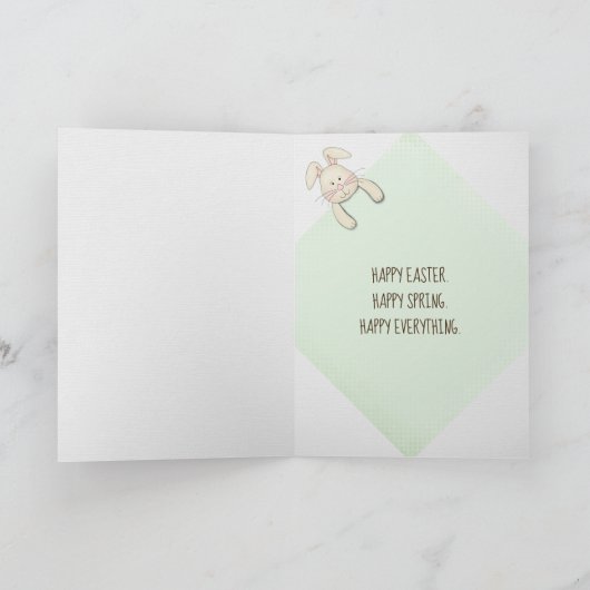 Carte Lapin de Pâques en pot de fleurs (Intérieur)