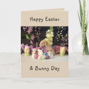Carte Lapin de Pâques et petits assistants