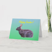 Carte Lapin de Pâques heureux (Devant)