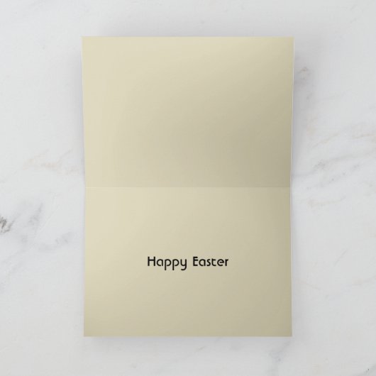 Carte Lapin de Pâques heureux  (Intérieur)