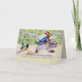Carte Lapin de Pâques heureux (Devant)