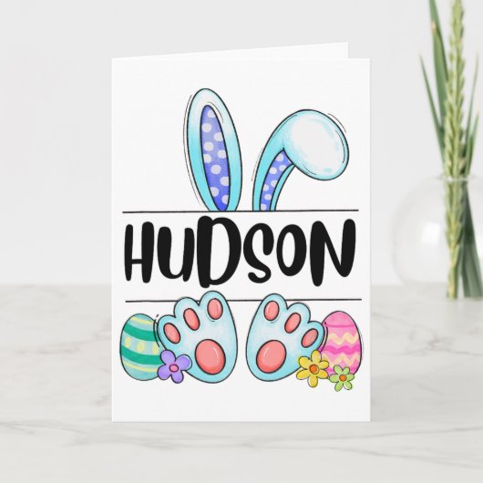 Carte Lapin de Pâques Hudson (Devant)