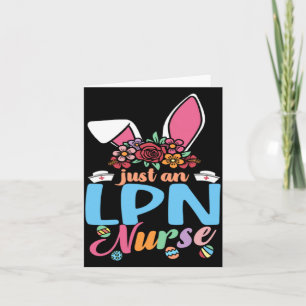 Carte Lapin de Pâques Infirmière Lpn Eggcellente