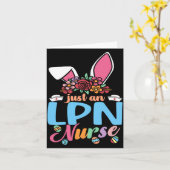 Carte Lapin de Pâques Infirmière Lpn Eggcellente (Fleur jaune)