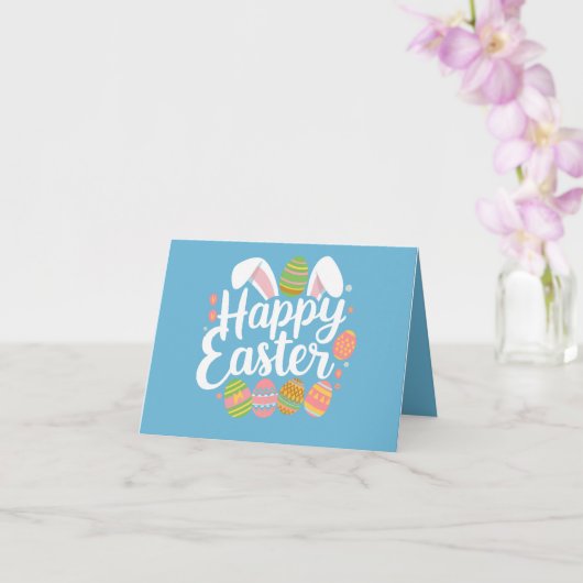 Carte Lapin de Pâques Joyeuses Vacances de Pâques Œuf (Orchidée)