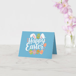 Carte Lapin de Pâques Joyeuses Vacances de Pâques Œuf 