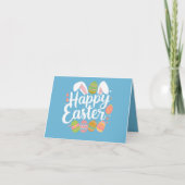 Carte Lapin de Pâques Joyeuses Vacances de Pâques Œuf (Devant)