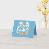 Carte Lapin de Pâques Joyeuses Vacances de Pâques Œuf (Fleur jaune)