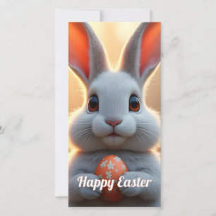 Carte Lapin de Pâques joyeux dans la magie du printemps