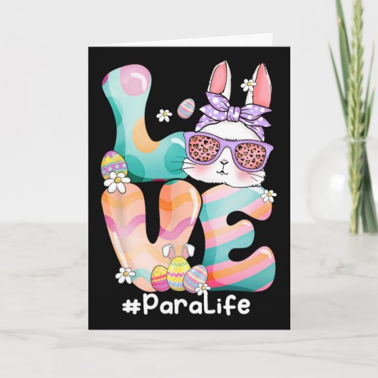 Carte Lapin de Pâques mignon professionnel de Para avec (Devant)