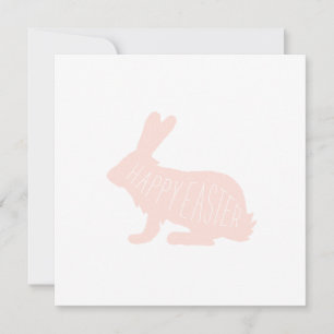 Carte lapin de Pâques moderne - rose   Bonne Pâque