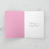 Carte Lapin de Pâques Nœud Rose (Intérieur)