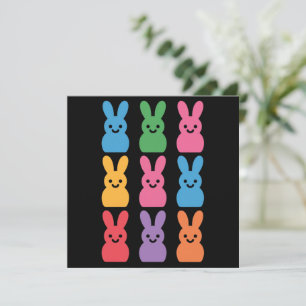 Carte Lapin de Pâques Œufs Carreaux Léopard