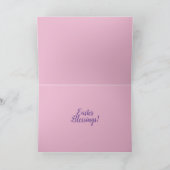 Carte Lapin de Pâques printemps Fleurs Fleurs violettes (Intérieur)