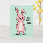 Carte Lapin de Pâques Récalcitrant (Fleur jaune)