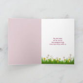 Carte lapin de Pâques rose (Intérieur)