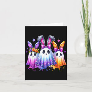 Carte Lapin de Pâques Soky aux oreilles de lapin fantôme