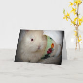 Carte Lapin de Pâques Toutes Occasions (Fleur jaune)