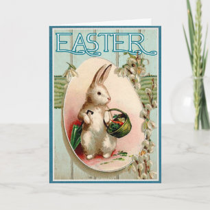 Carte Lapin de Pâques vintage