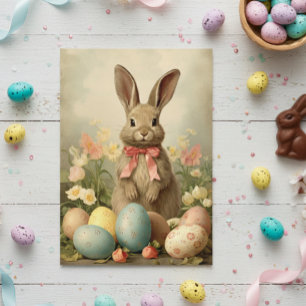 Carte Lapin de Pâques vintage