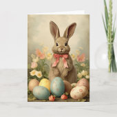 Carte Lapin de Pâques vintage (Devant)