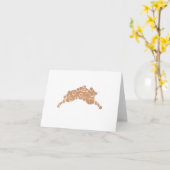 Carte lapin de point de polka (Fleur jaune)