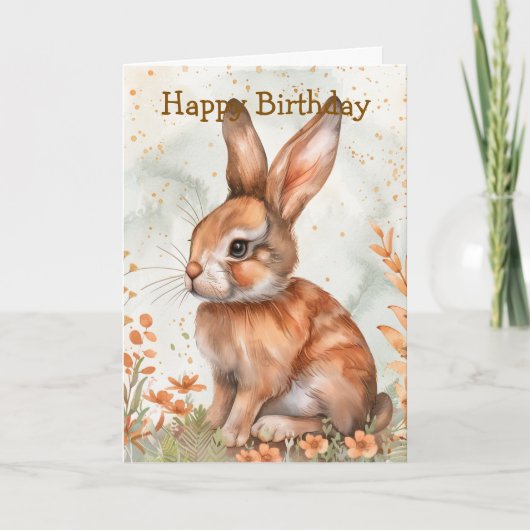Carte Lapin de printemps mignon (Devant)