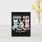 Carte Lapin de vision aux rayons X de Pâques Technologue (Fleur jaune)