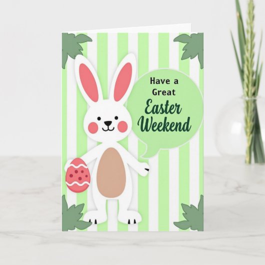 Carte Lapin de Weekend Heureux (Devant)