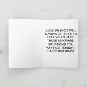 Carte Lapin déplaisant d'anniversaire (Intérieur)