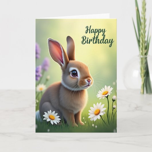 Carte Lapin Doux et Fluffy (Devant)