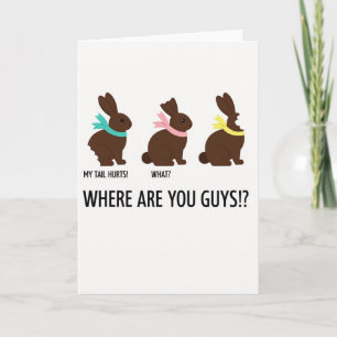 Carte Lapin en Chocolat Où Êtes-Vous