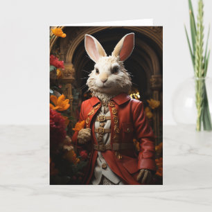 Carte Lapin en costume