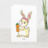 Carte Lapin en forme avec une bouteille de boisson (Dos)