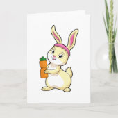 Carte Lapin en forme avec une bouteille de boisson (Devant)