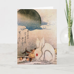 Carte Lapin en Neige - Japonais - par Hokushu