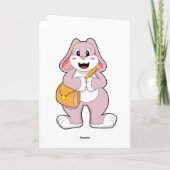 Carte Lapin en randonneur avec sac (Dos)