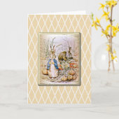 Carte Lapin et amis (Fleur jaune)