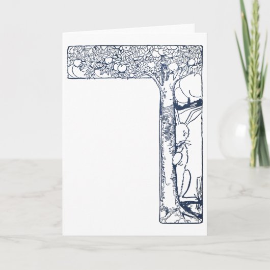 Carte Lapin et arbre orange (Devant)