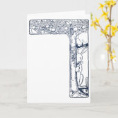 Carte Lapin et arbre orange (Fleur jaune)