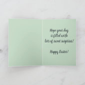 Carte Lapin Et Oeufs De Camion Bleu Modifiable Pâques (Intérieur)