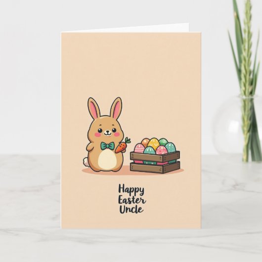 Carte Lapin et Œufs Motifs (Devant)