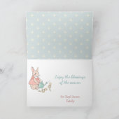 Carte Lapin et poussin de Pâques à l'ancienne (Intérieur)