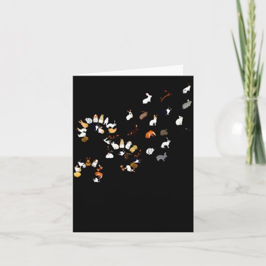 Carte Lapin fleur de pissenlit drôle (Devant)