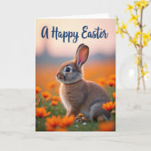 Carte Lapin Fleur d'Oranger (Fleur jaune)