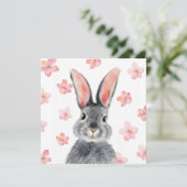 Carte Lapin Fleurissant (Debout devant)