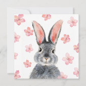Carte Lapin Fleurissant (Devant)